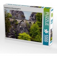 Preisvergleich für Puzzle: Puzzle CALVENDO Puzzle Basteibrücke im Elbsandsteingebirge - 1000 Teile Foto-Puzzle glückliche Stunden  Kinder