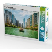 Preisvergleich für Puzzle: Puzzle CALVENDO Puzzle Chicago Impressionen - 1000 Teile Foto-Puzzle glückliche Stunden  Kinder