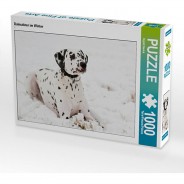 Preisvergleich für Puzzle: Puzzle CALVENDO Puzzle Dalmatiner im Winter - 1000 Teile Foto-Puzzle glückliche Stunden  Kinder