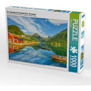 Preisvergleich für Puzzle: Puzzle CALVENDO Puzzle Der Sognefjord bei Balestrand, Norwegen - 1000 Teile Foto-Puzzle glückliche Stunden  Kinder
