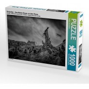 Preisvergleich für Puzzle: Puzzle CALVENDO Puzzle Dolomiten - Verwitterter Baum vor dem Sturm - 1000 Teile Foto-Puzzle glückliche Stunden  Kinder