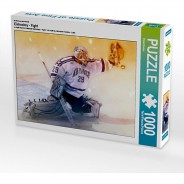 Preisvergleich für Puzzle: Puzzle CALVENDO Puzzle Eishockey - Fight - 1000 Teile Foto-Puzzle glückliche Stunden  Kinder