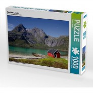Preisvergleich für Puzzle: Puzzle CALVENDO Puzzle Fjord der Lofoten - 1000 Teile Foto-Puzzle glückliche Stunden  Kinder