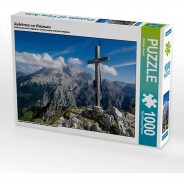 Preisvergleich für Puzzle: Puzzle CALVENDO Puzzle Gipfelkreuz vor Watzmann - 1000 Teile Foto-Puzzle glückliche Stunden  Kinder