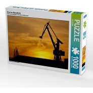 Preisvergleich für Puzzle: Puzzle CALVENDO Puzzle Kran im Abendlicht - 1000 Teile Foto-Puzzle glückliche Stunden  Kinder