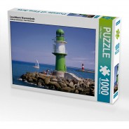 Preisvergleich für Puzzle: Puzzle CALVENDO Puzzle Leuchtturm Warnemünde - 1000 Teile Foto-Puzzle glückliche Stunden  Kinder