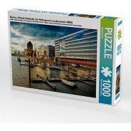 Preisvergleich für Puzzle: Puzzle CALVENDO Puzzle Marina, Hitachi-Gebäude (im Hintergrund Landesarchiv NRW) - 1000 Teile Foto-Puzzle glückliche Stunden  Kinder