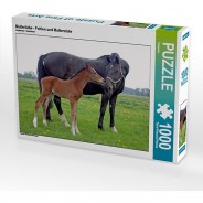 Preisvergleich für Puzzle: Puzzle CALVENDO Puzzle Mutterliebe - Fohlen und Mutterstute - 1000 Teile Foto-Puzzle glückliche Stunden  Kinder