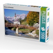Preisvergleich für Puzzle: Puzzle CALVENDO Puzzle Ramsau mit Pfarrkirche - 1000 Teile Foto-Puzzle glückliche Stunden  Kinder