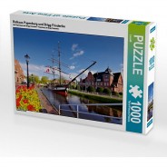 Preisvergleich für Puzzle: Puzzle CALVENDO Puzzle Rathaus Papenburg und Brigg Friederike - 1000 Teile Foto-Puzzle glückliche Stunden  Kinder
