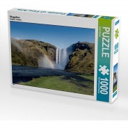 Preisvergleich für Puzzle: Puzzle CALVENDO Puzzle Skogafoss - 1000 Teile Foto-Puzzle glückliche Stunden  Kinder