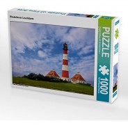 Preisvergleich für Puzzle: Puzzle CALVENDO Puzzle Westerhever Leuchtturm - 1000 Teile Foto-Puzzle glückliche Stunden  Kinder