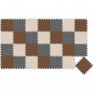 Preisvergleich für Puzzle: Puzzlematte Uni Grau Beige Braun 30 Teile mehrfarbig