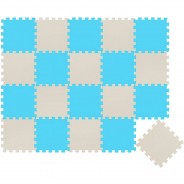 Preisvergleich für Puzzle: Puzzlematte Uni Hellblau Beige 20 Teile mehrfarbig