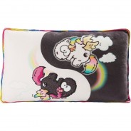 Preisvergleich für Heimtextilien: Rechteckiges Kissen Einhorn Rainbow Yin & Rainbow Yang 43x25 cm (47385) schwarz Gr. 43 x 25