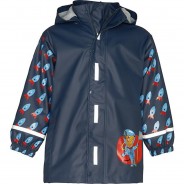 Preisvergleich für Jacken & Outdoorkleidung: Regen-Mantel die Maus Weltraum Regenjacken  dunkelblau Gr. 128 Jungen Kinder