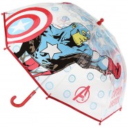 Preisvergleich für Accessoires für Kinder: Regenschirm 42/8 Marvel Avengers transparent blau/rot
