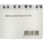 Preisvergleich für Schulbedarf: Register A - Z, DIN A8 quer, 12-teilig Karteiboxen, -kästen und -tröge, grau  Kinder