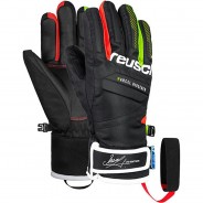 Preisvergleich für Sonstiges: Reusch Fingerhandschuhe schwarz/rot Gr. 4,5