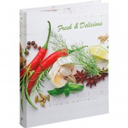 Preisvergleich für Schulbedarf: Rezeptringbuch A4 Fresh & Delicious 4-Ring + Register weiß