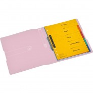 Preisvergleich für Schulbedarf: Ringbuch A4 PP 2-Ring 3,8cm Pastell transparent rosé easy orga to go rot