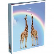Preisvergleich für Schulbedarf: Ringbuch/Zeugnismappe A4 FUNNY ANIMALS Giraffe hellblau