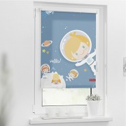 Preisvergleich für Heimtextilien: Rollo Klemmfix, ohne Bohren, blickdicht, Astronaut - Blau blau Gr. 70 x 150