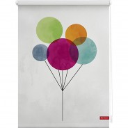 Preisvergleich für Heimtextilien: Rollo Klemmfix, ohne Bohren, blickdicht, Ballon - Bunt weiß Gr. 100 x 150
