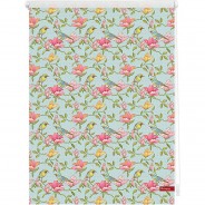 Preisvergleich für Heimtextilien: Rollo Klemmfix, ohne Bohren, blickdicht, Birds - Grün Pink bunt Gr. 60 x 150