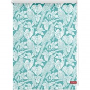 Preisvergleich für Heimtextilien: Rollo Klemmfix, ohne Bohren, blickdicht, Papagai - Türkis Petrol blau Gr. 45 x 150