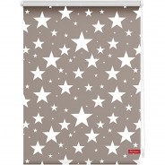 Preisvergleich für Heimtextilien: Rollo Klemmfix, ohne Bohren, blickdicht, Sterne beige Gr. 45 x 150