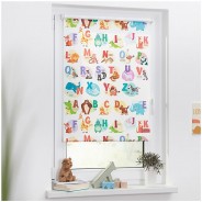 Preisvergleich für Heimtextilien: Rollo Klemmfix, ohne Bohren, Verdunkelung, ABC-Tafel - Bunt bunt Gr. 70 x 150