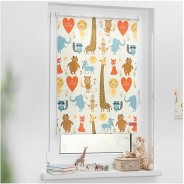 Preisvergleich für Heimtextilien: Rollo Klemmfix, ohne Bohren, Verdunkelung, Cute Animals  - Gelb gelb Gr. 90 x 150