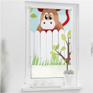 Preisvergleich für Heimtextilien: Rollo Klemmfix, ohne Bohren, Verdunkelung, Ochse Otto  - Bunt bunt Gr. 60 x 150