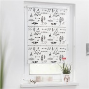 Preisvergleich für Heimtextilien: Rollo Klemmfix, ohne Bohren, Verdunkelung, Tipi  - Schwarz Weiß schwarz/weiß Gr. 90 x 150