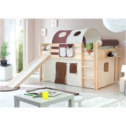 Preisvergleich für Jugendbetten: "Rutschbett ""Manuel"" Kiefer Natur Classic" beige/braun Gr. 90 x 200