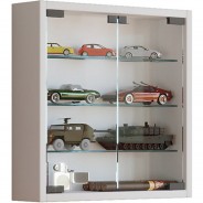 Preisvergleich für Aufbewahren: "Sammelvitrine Sammlervitrine Wandvitrine Wandregal Hängeregal Hängevitrine Vitrine Schaukasten Holz ""Mandosa S""" weiß