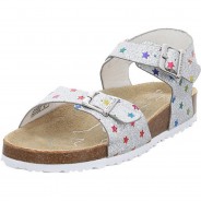 Preisvergleich für Schuhe: Mädchen Sandalen Schuhe Sandale Kinderschuhe Synthetik gemustert Sandalen silber Gr. 27 Mädchen Kinder
