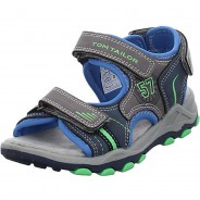 Preisvergleich für Schuhe: Sandale Synthetikkombination gemustert Sandalen blau-kombi Gr. 35 Jungen Kinder