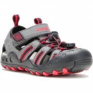 Preisvergleich für Schuhe: Sandalen CRAB  grau/rot Gr. 26 Jungen Kleinkinder