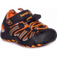 Preisvergleich für Schuhe: Sandalen CRAB  orange/schwarz Gr. 28 Jungen Kleinkinder