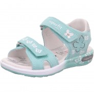 Preisvergleich für Schuhe: Sandalen EMILY WMS Weite M4 , Schmetterlinge türkis Gr. 31 Mädchen Kinder