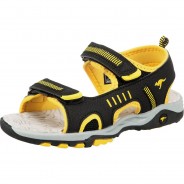 Preisvergleich für Schuhe: Sandalen K-LOGAN WMS Weite S für schmale Füße  schwarz/gelb Gr. 34 Jungen Kinder