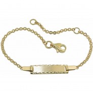 Preisvergleich für Accessoires für Kinder: Schildarmband 1,8mm 9Kt GOLD 15cm Armbänder gold Gr. 15,0