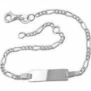 Preisvergleich für Accessoires für Kinder: Schildarmband 2,2mm Silber 925 16cm Armbänder silber Gr. 16,0