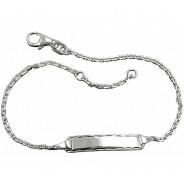 Preisvergleich für Accessoires für Kinder: Schildband 1,5mm Silber 925 18cm Armbänder silber Gr. 18,0