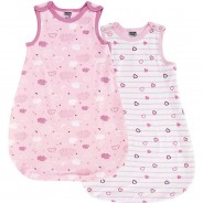 Preisvergleich für Schlafsäcke: Schlafsack 2er Pack Babyschlafsäcke Mädchen rosa Gr. 74  Baby