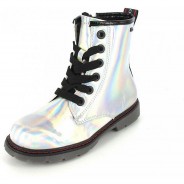 Preisvergleich für Schuhe: Schnürstiefel Stiefel silber Gr. 31 Mädchen Kinder