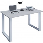Preisvergleich für Stühle & Tische: "Schreibtisch Computertisch Arbeitstisch Büro Möbel PC Tisch ""Lona"", 140 x 80 cm" grau