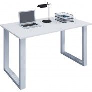 Preisvergleich für Stühle & Tische: "Schreibtisch Computertisch Arbeitstisch Büro Möbel PC Tisch ""Lona"", 140 x 80 cm" weiß